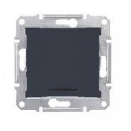 Intrerupator simplu cu led albastru 10A Grafit Schneider Sedna